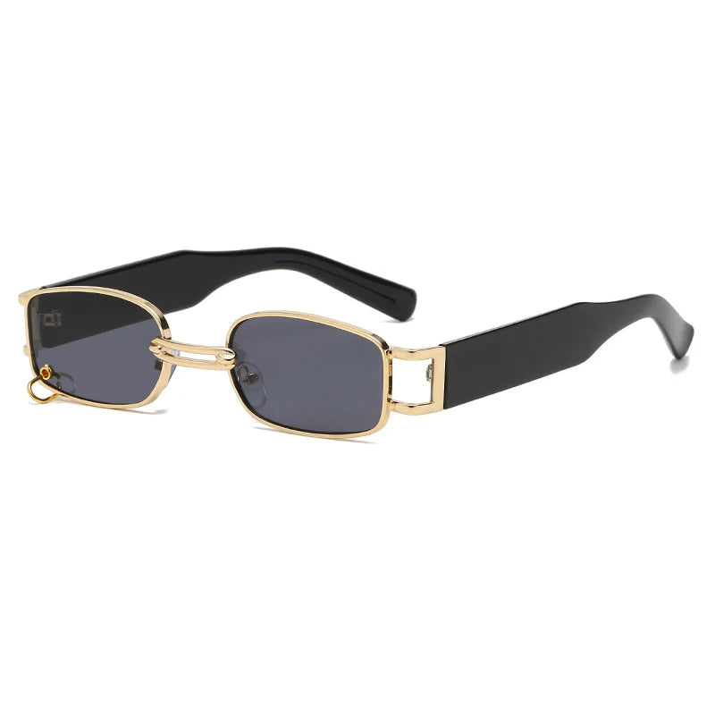 Lunettes rectangulaires noir et doré