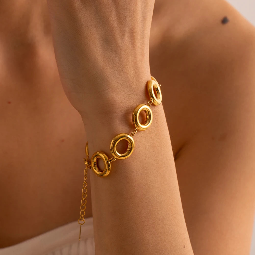Bracelet Anneaux Doré