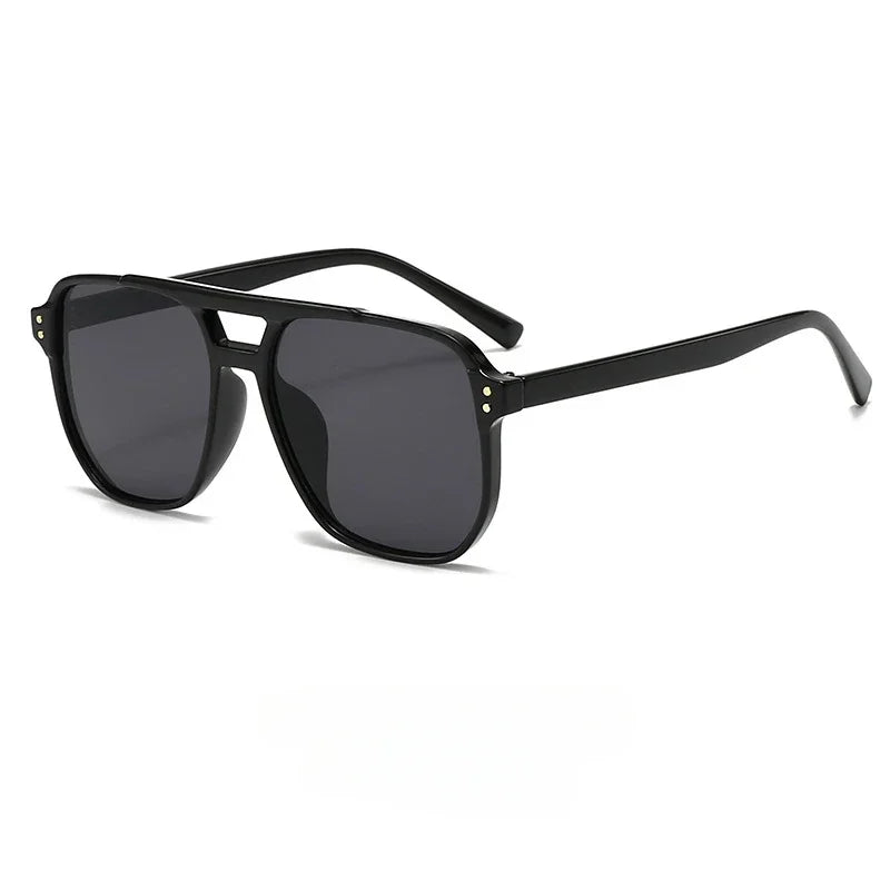 Retro Square Pilot Sunglasses Women Men 70s Vintage Trendy Plastic Frame Sun Glasses