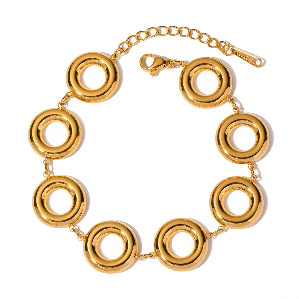 Bracelet Anneaux Doré