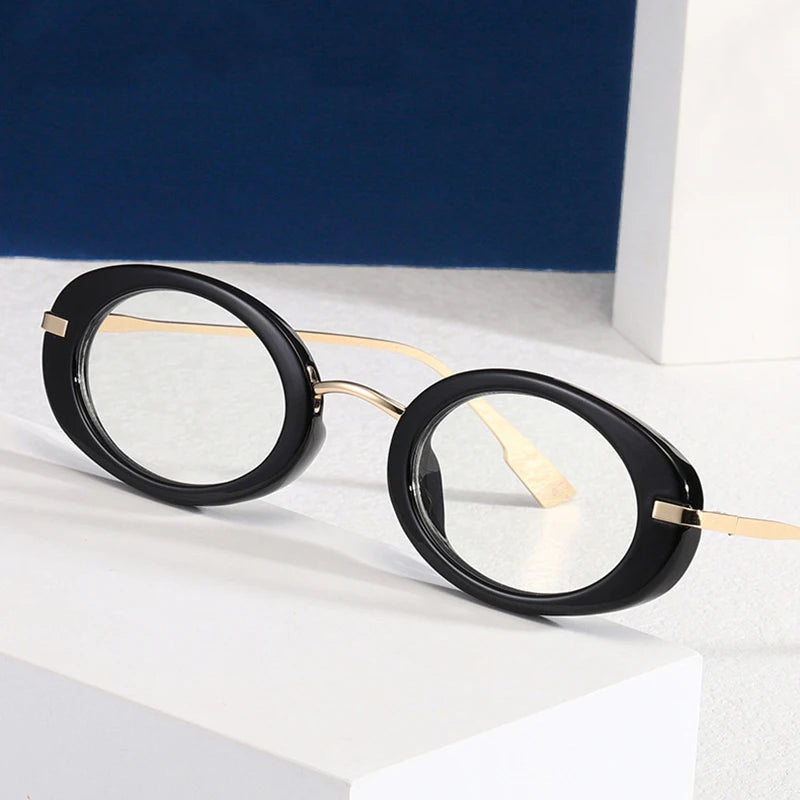 Lunettes rondes écaille et branches dorées