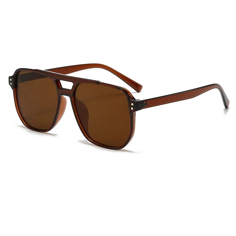 Retro Square Pilot Sunglasses Women Men 70s Vintage Trendy Plastic Frame Sun Glasses