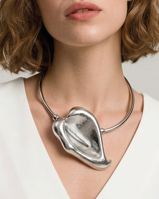 Collier vintage lotus fleurs en