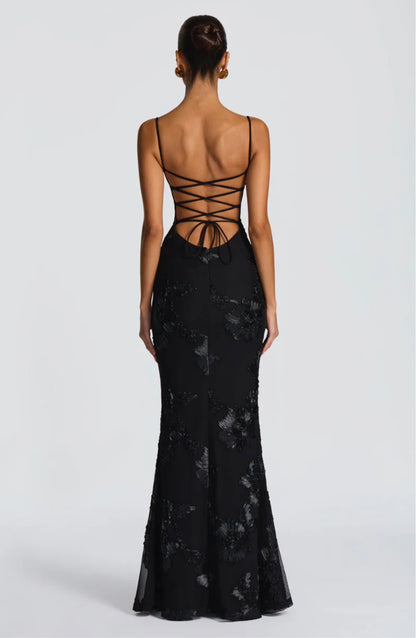 NEFERTITI MAXI DRESS - BLACK