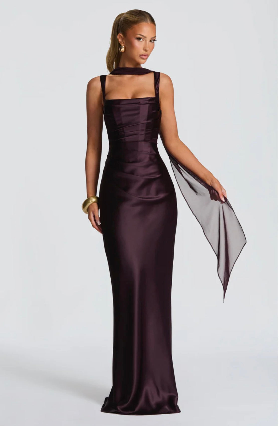 CALANTHE MAXI DRESS - PLUM