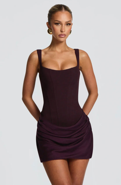 CORNELIA MINI DRESS - PLUM