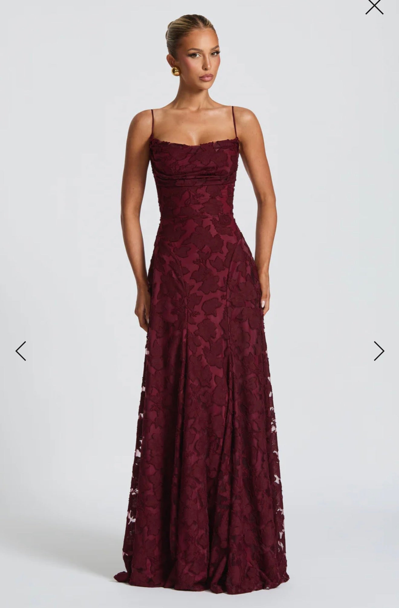 FRANCIS MAXI DRESS - CHERRY LACQUER
