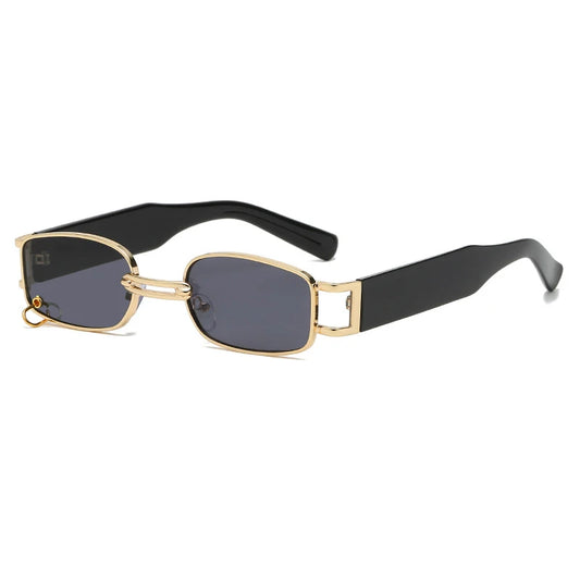 Lunettes rectangulaires noir et doré