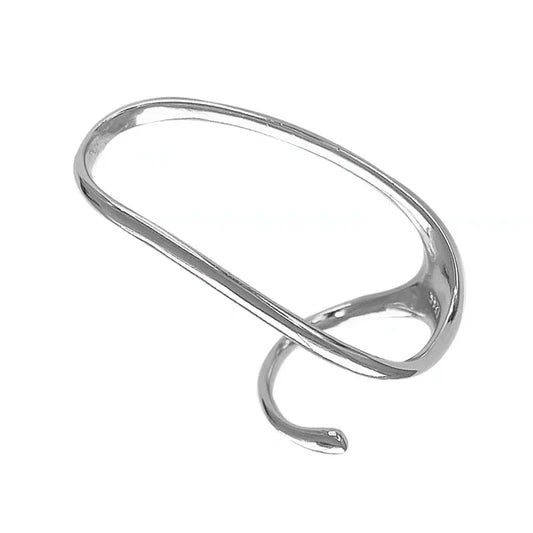 Bague Géométrique Argent Femme Rétro