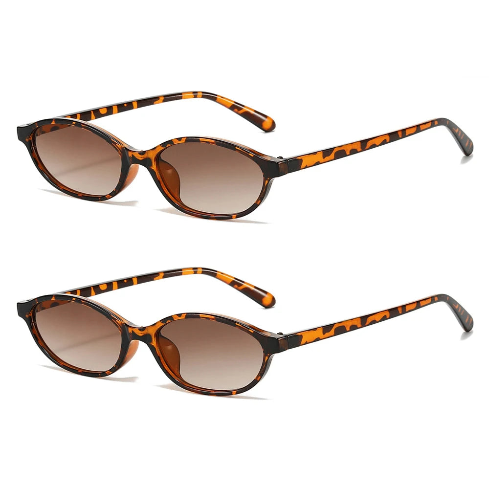 Lunettes ovales marron translucide