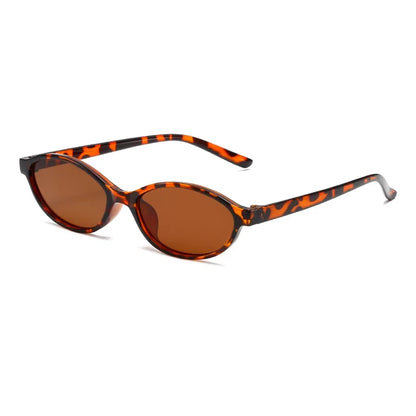 Lunettes ovales marron translucide