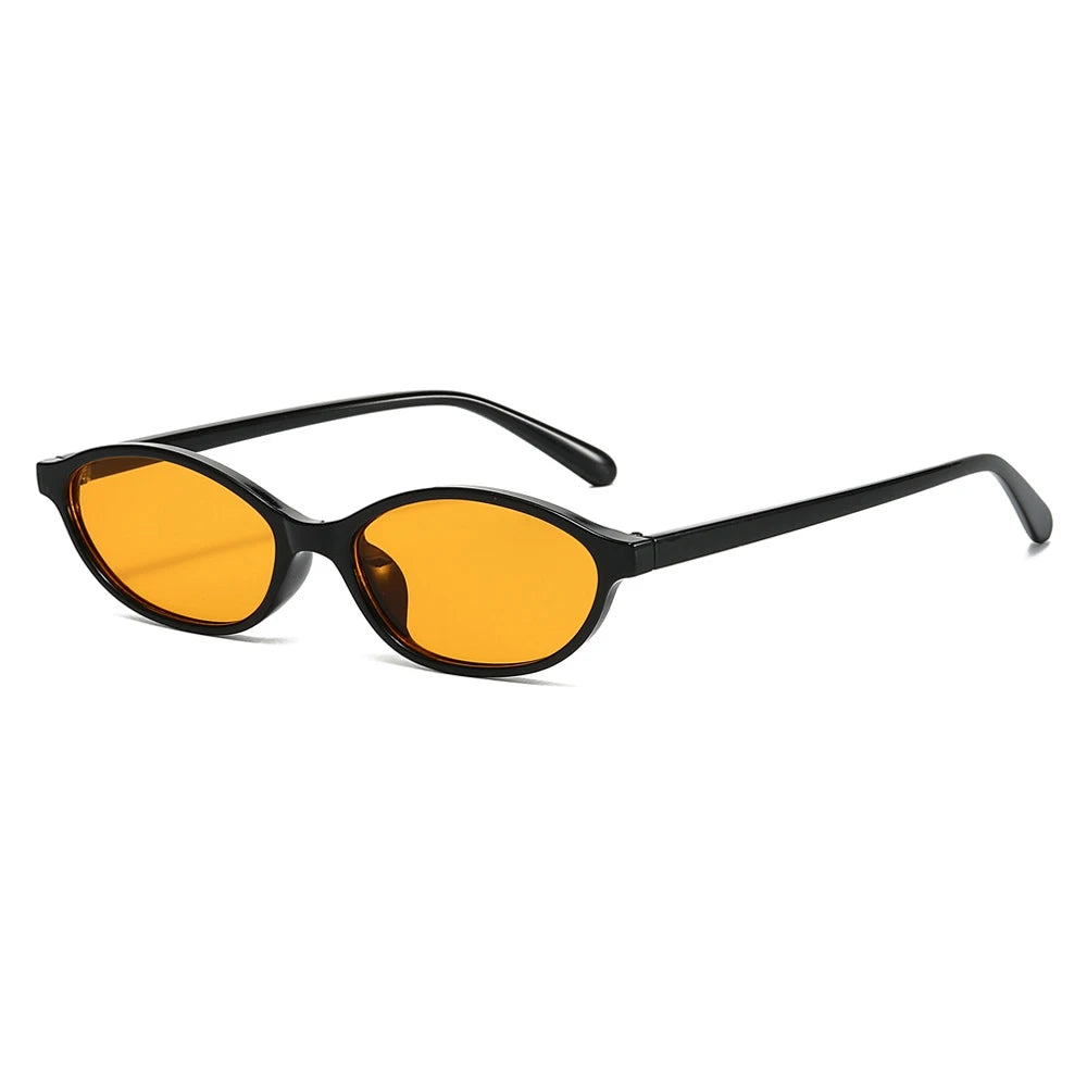 Lunettes ovales marron translucide