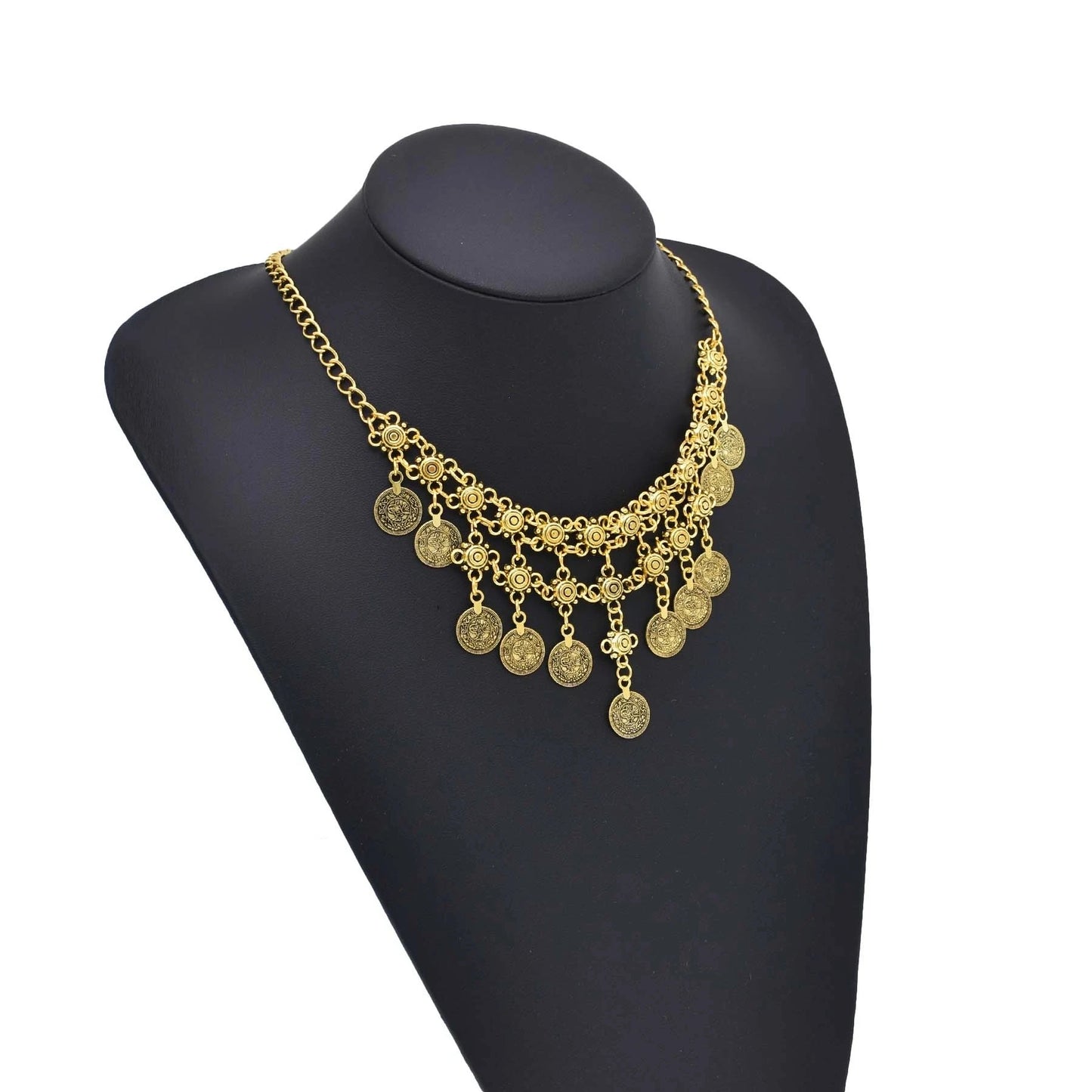 Collier argenté à pampilles style bohème