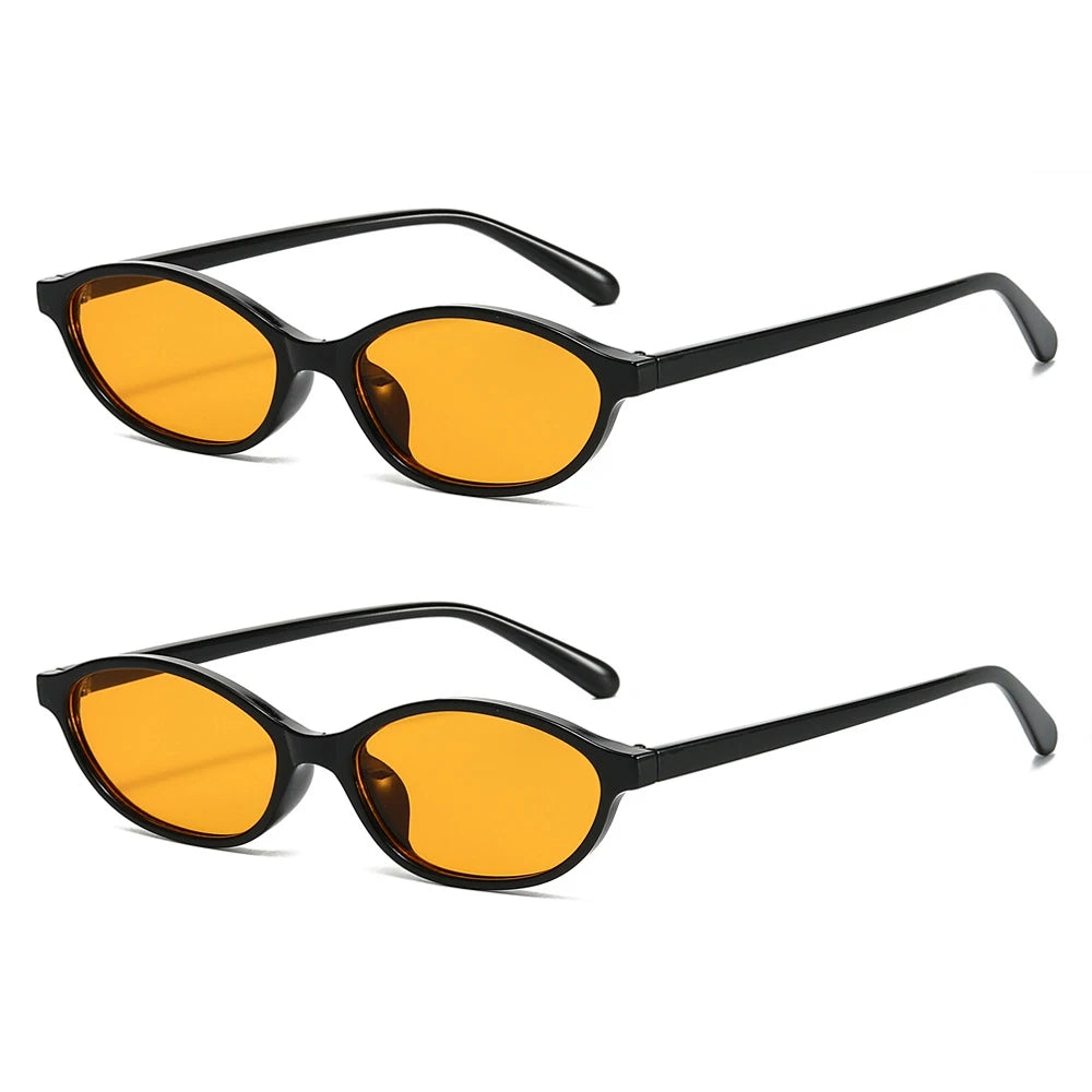 Lunettes ovales marron translucide