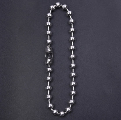 Collier boule argenté avec pendentif cœur