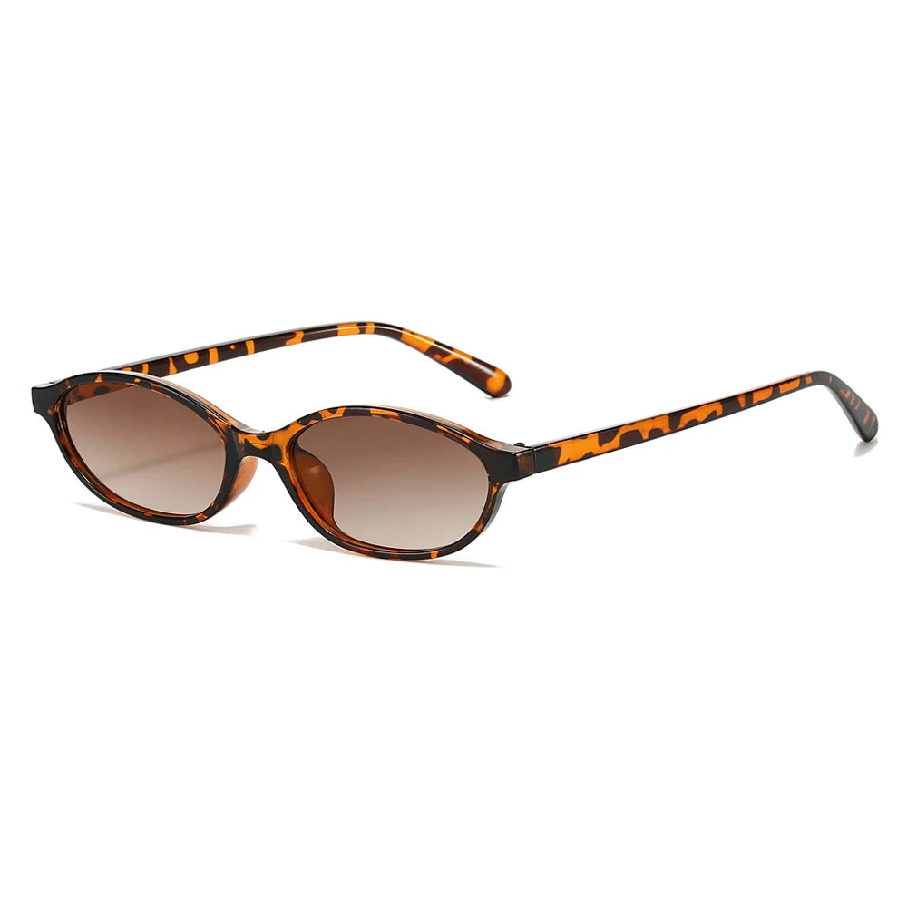 Lunettes ovales marron translucide