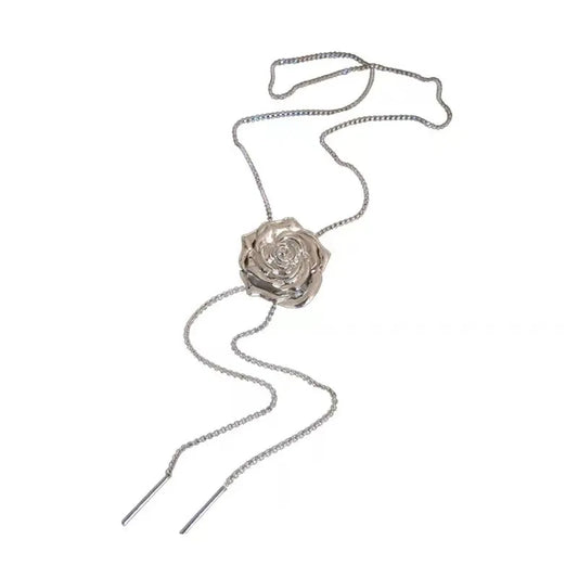 Collier Pendentif Fleur Rose