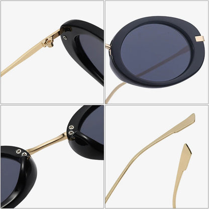 Lunettes rondes écaille et branches dorées